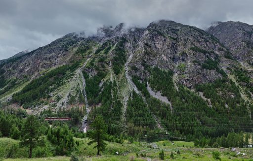 Railwayline of the Glacier Express, Switzerland