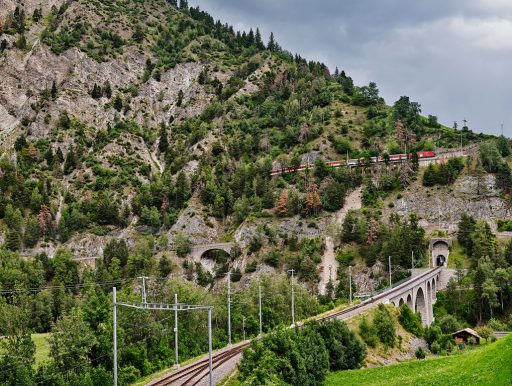 Railwayline of the Glacier Express, Switzerland