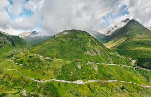 Railwayline of the Glacier Express, Switzerland