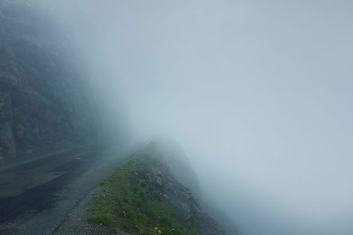 Col de l'Iseran in the fog