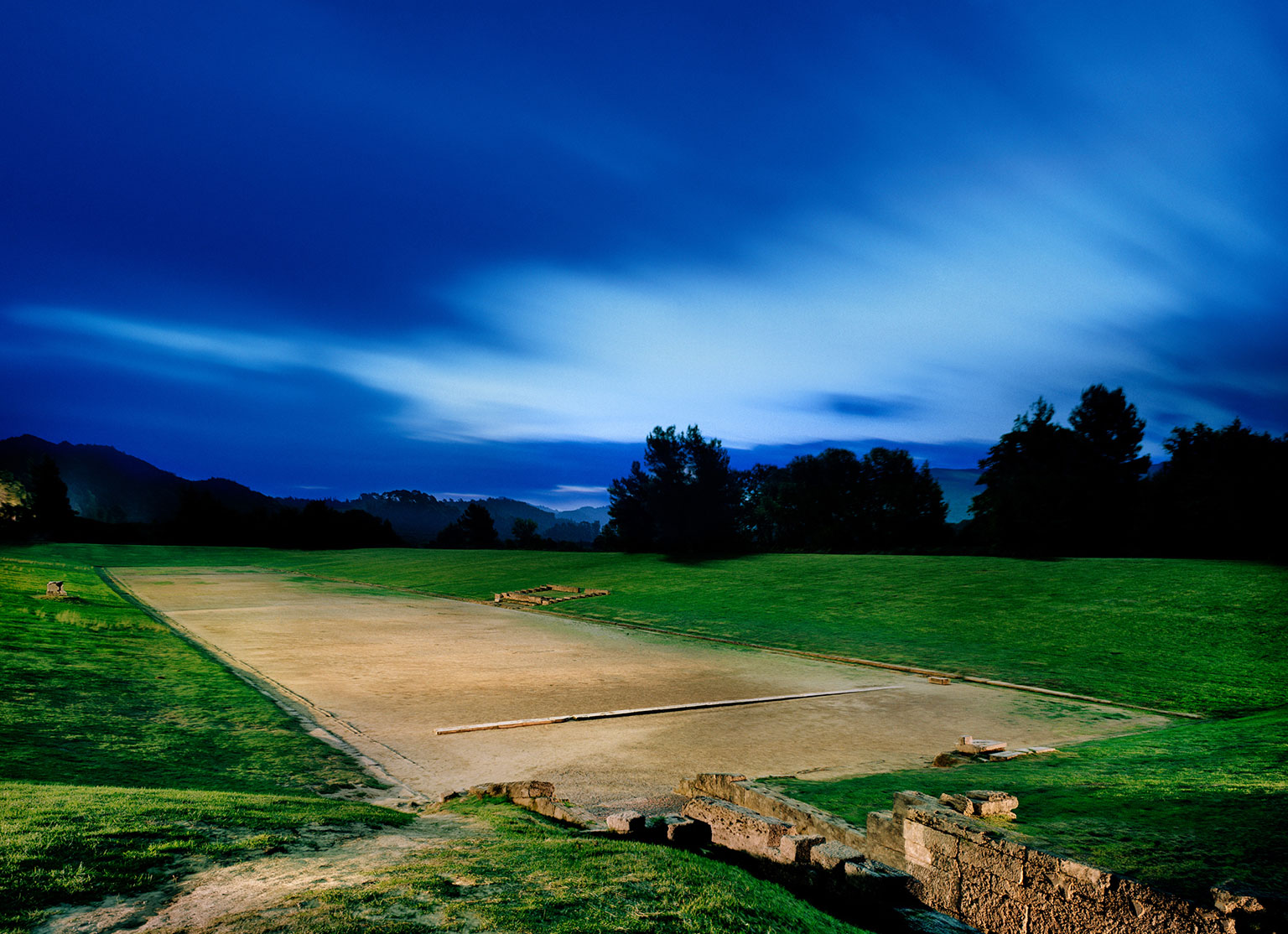Ancient Olympia. The original Olympia Stadium.