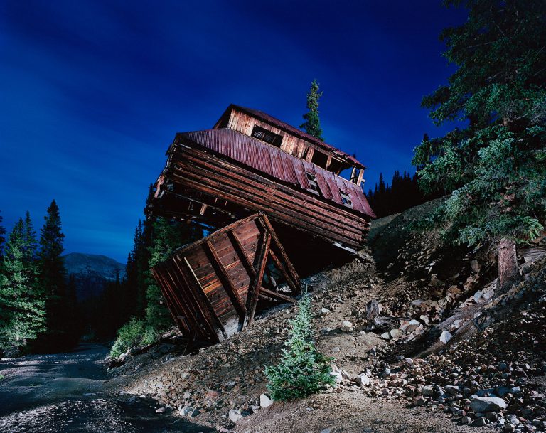 Ore lading station in the Ghost town Alley Belle Mine in Colorado