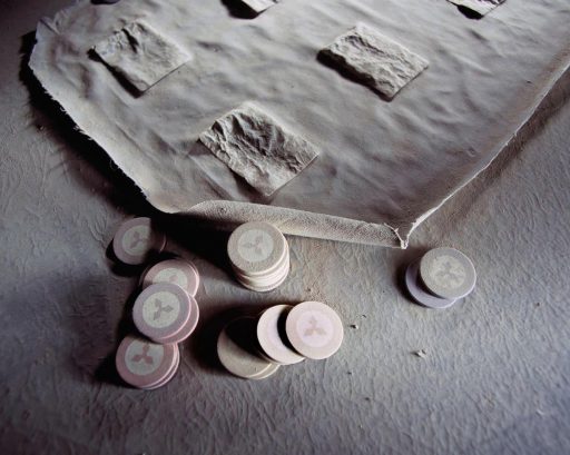 Faro gambling table in the Sam Leon Bar in the ghost town Bodie in California