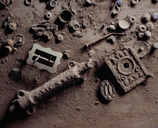 Dust and things in the barber shop in the ghost town Bodie in California