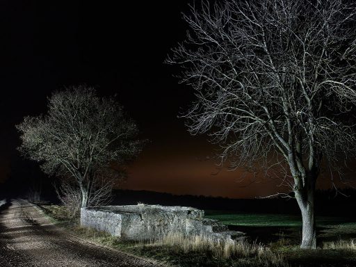 Fundament des Limes Wachturm WP 14/17 auf dem Ritterner Espan bei Theilenhofen in Bayern