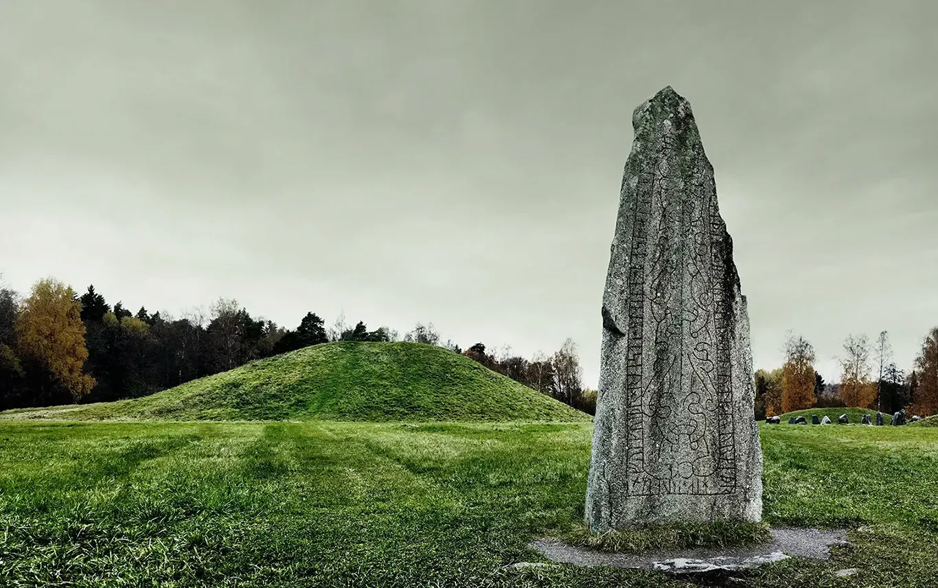 Viking stone in Anundshög, Sweden