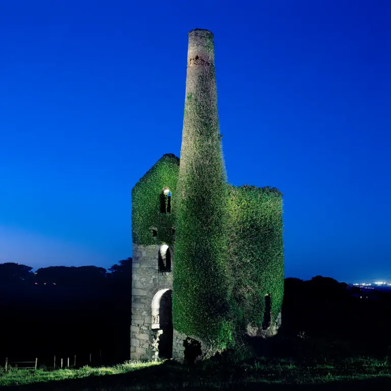 St Aubyn Engine House, Grambler and St Aubyn Mine near St Day.