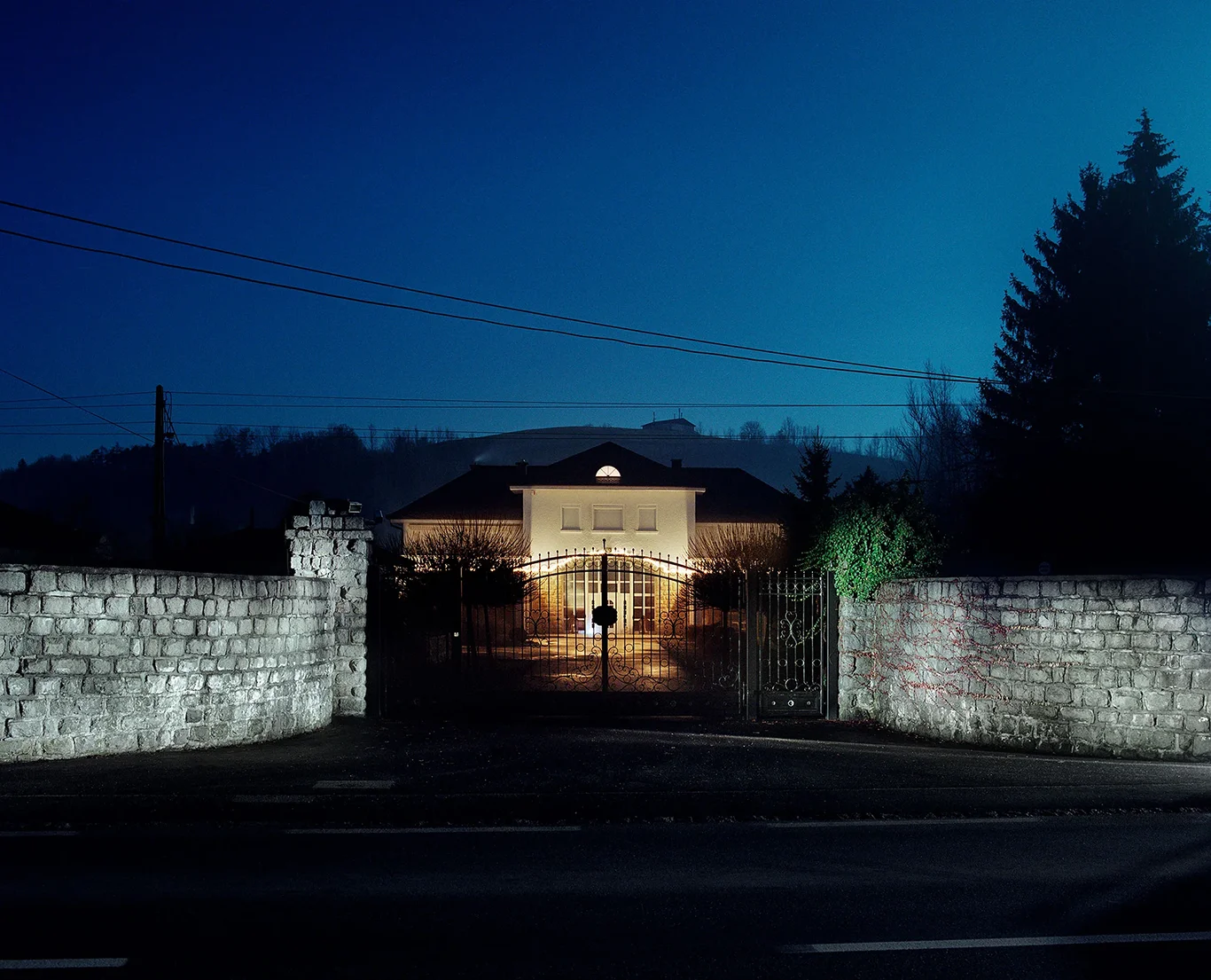 former concentration camp Gusen, The Jourhaus was the entrance to the Gusen camp and also its administrative centre. The camp commander's office was located here - today it is a small villa