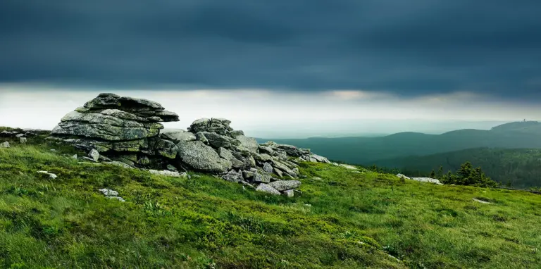 Teufelskanzel und Hexenaltar auf dem Brocken im Harz
