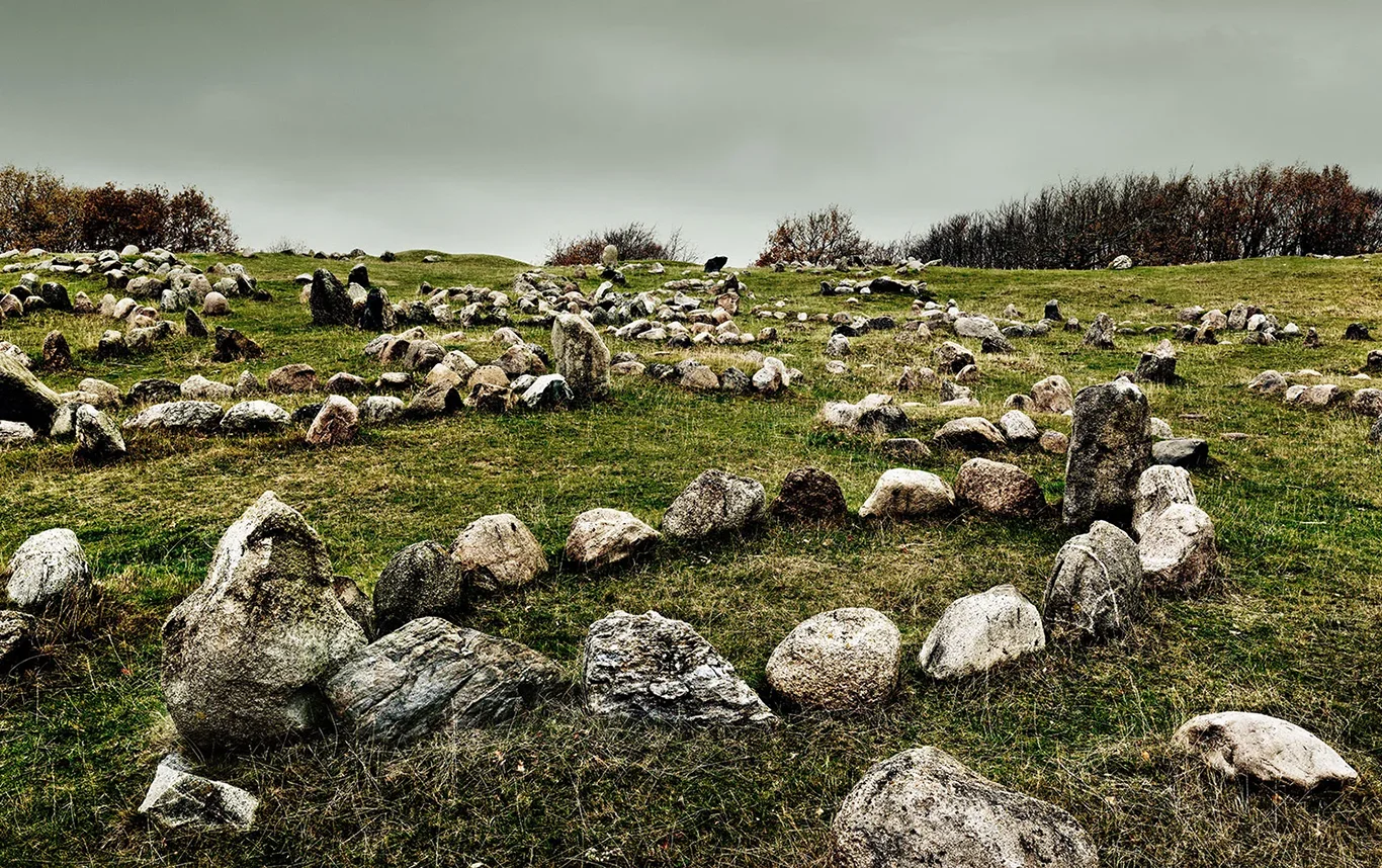 Ship burials from Lindholm Hoje Denmark