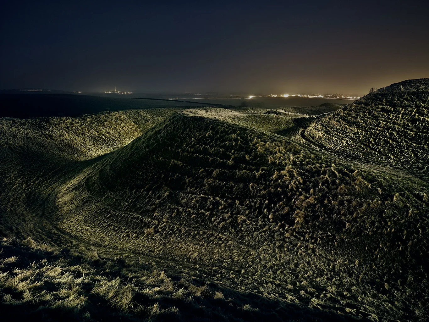 Iron Age rampart of Maiden Castle near Dorchester