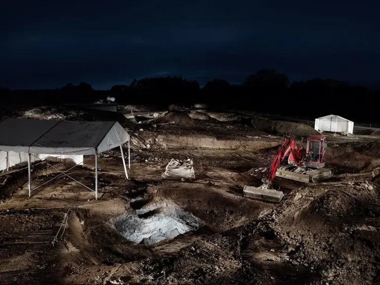 Excavation site on the Mormont, Switzerland.