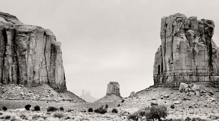 Monument Valley, North Window, Elephant Butte und Cly Butte.