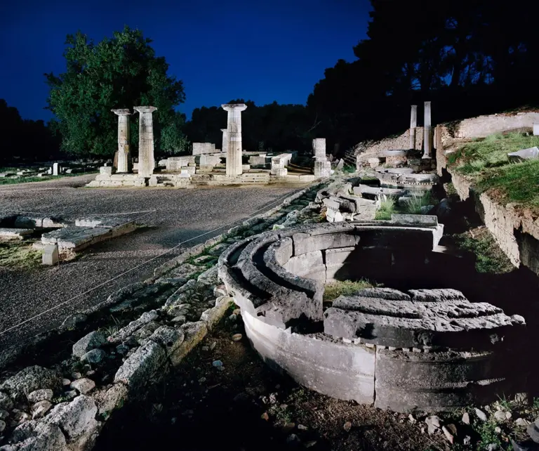 Temple of Hera in ancient Olympia in Greece