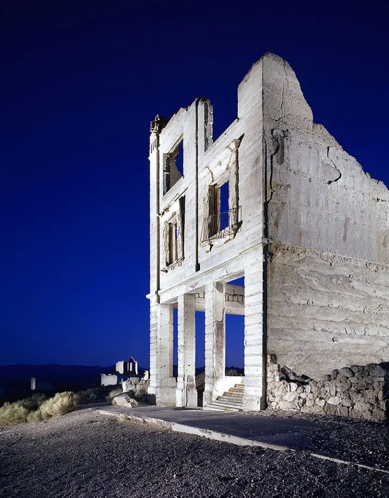 Cook bank builidng in the Ghost Town Rhyolite in Nevada
