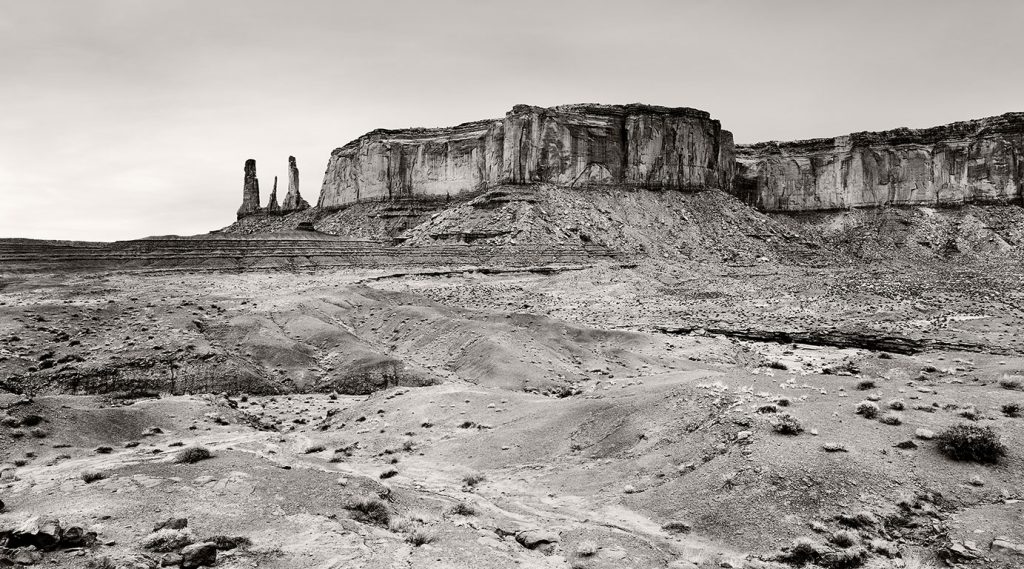 Monument Valley and the rock formation “The Three Sisters”.