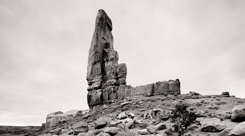 Monument Valley and the rock formation "The Thumb".
