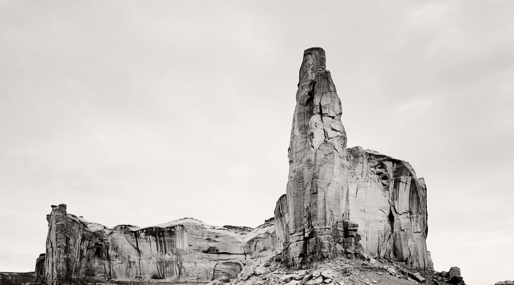 Monument Valley and the rock formation "Raingod Mesa".