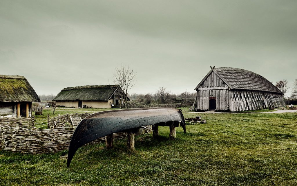 Reconstruction of the viking trading centre Ribe, the oldest town in Denmark.