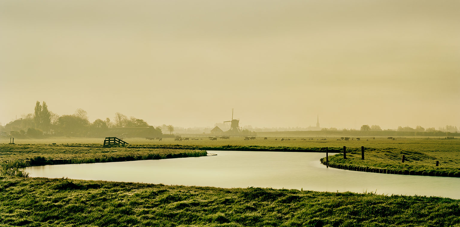 View of Rode Molen windmill near Leiden