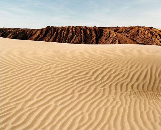 Wüsten-Landschaft im Braunkohle-Tagebau Welzow-Süd bei Senftenberg in der Lausitz