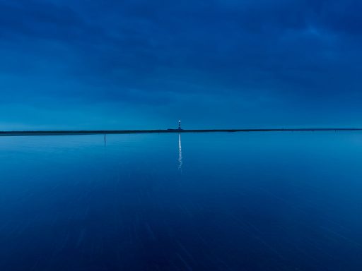 Einsetzende Flut am Westerheversand, Nationalpark Schleswig-Holsteinisches Wattenmeer.