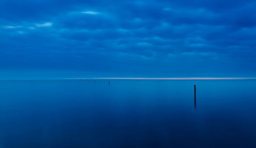 Einsetzende Flut am Westerheversand, Nationalpark Schleswig-Holsteinisches Wattenmeer.